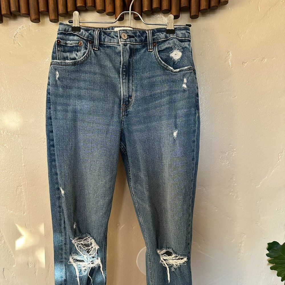 Abercrombie & Fitch The Mom High Rise Curve Love | Light wash | 27R